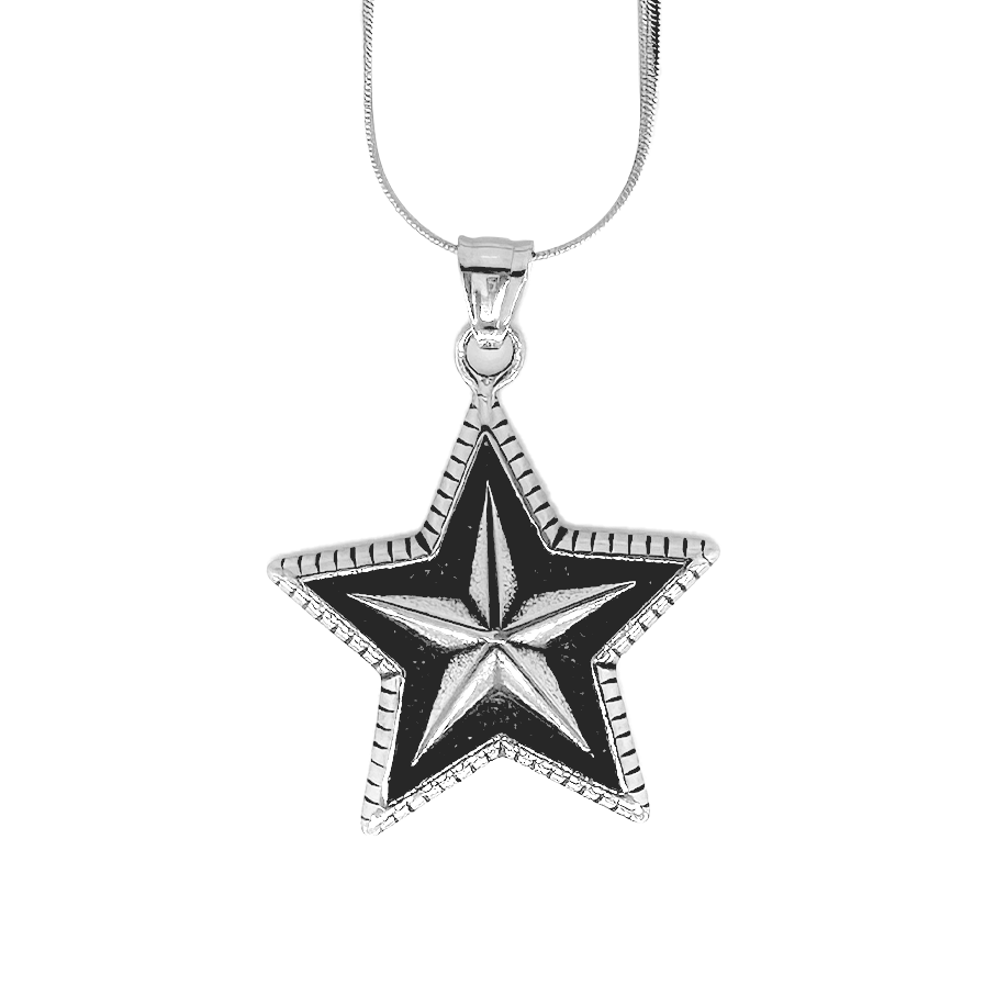 Star Disk Pendant with Chain