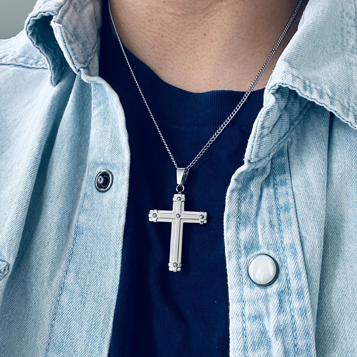 Layered Cross Pendant with Chain