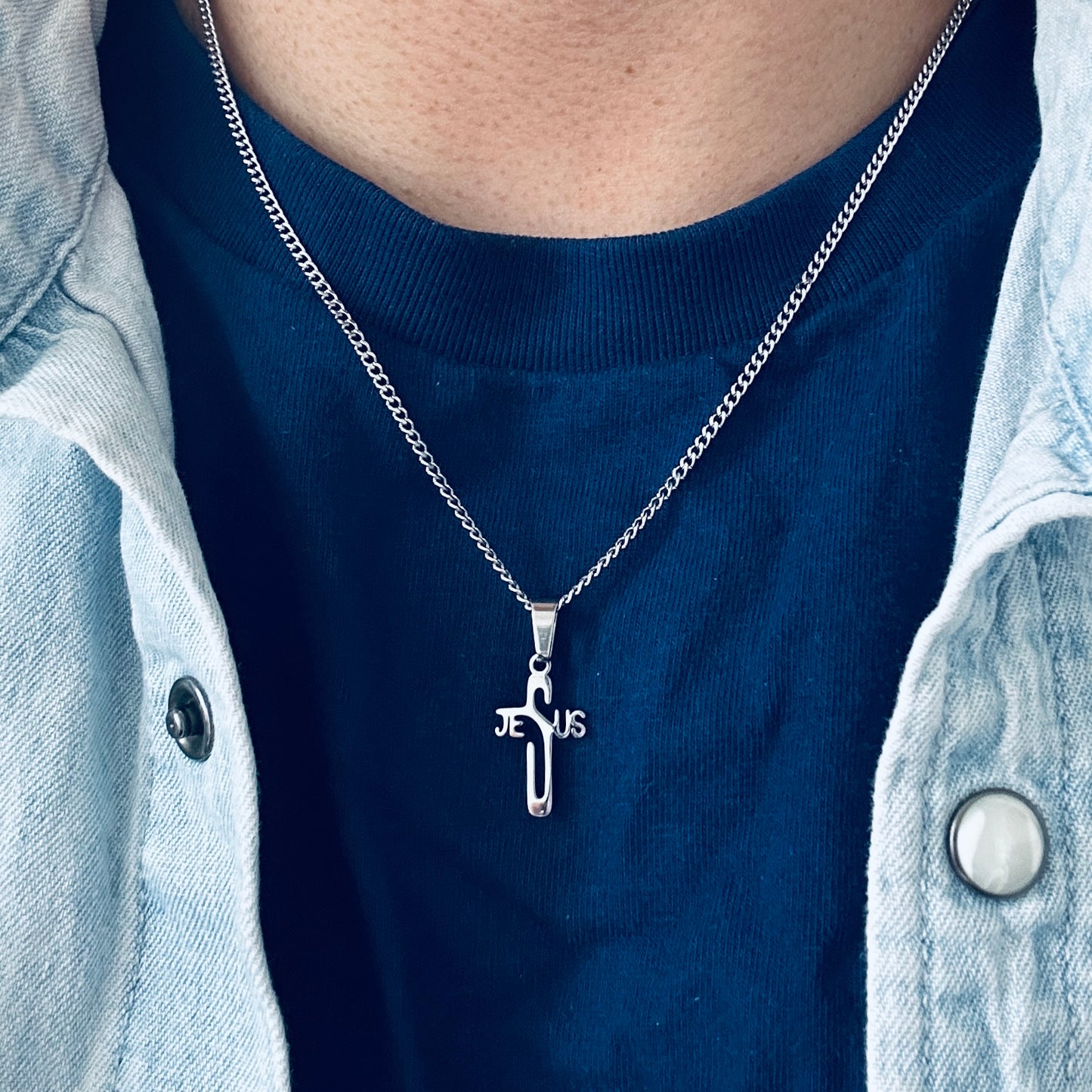 Jesus Cross Pendant with Chain