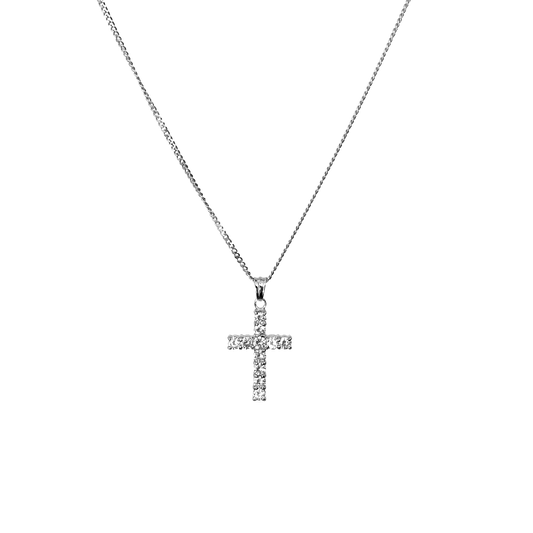 Iced Cross Pendant with Chain