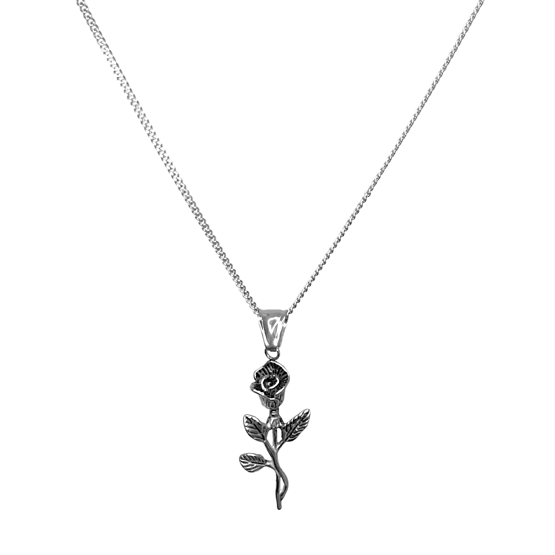 Rose Pendant with Chain