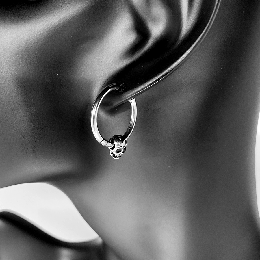 Skull Hoop Earrings