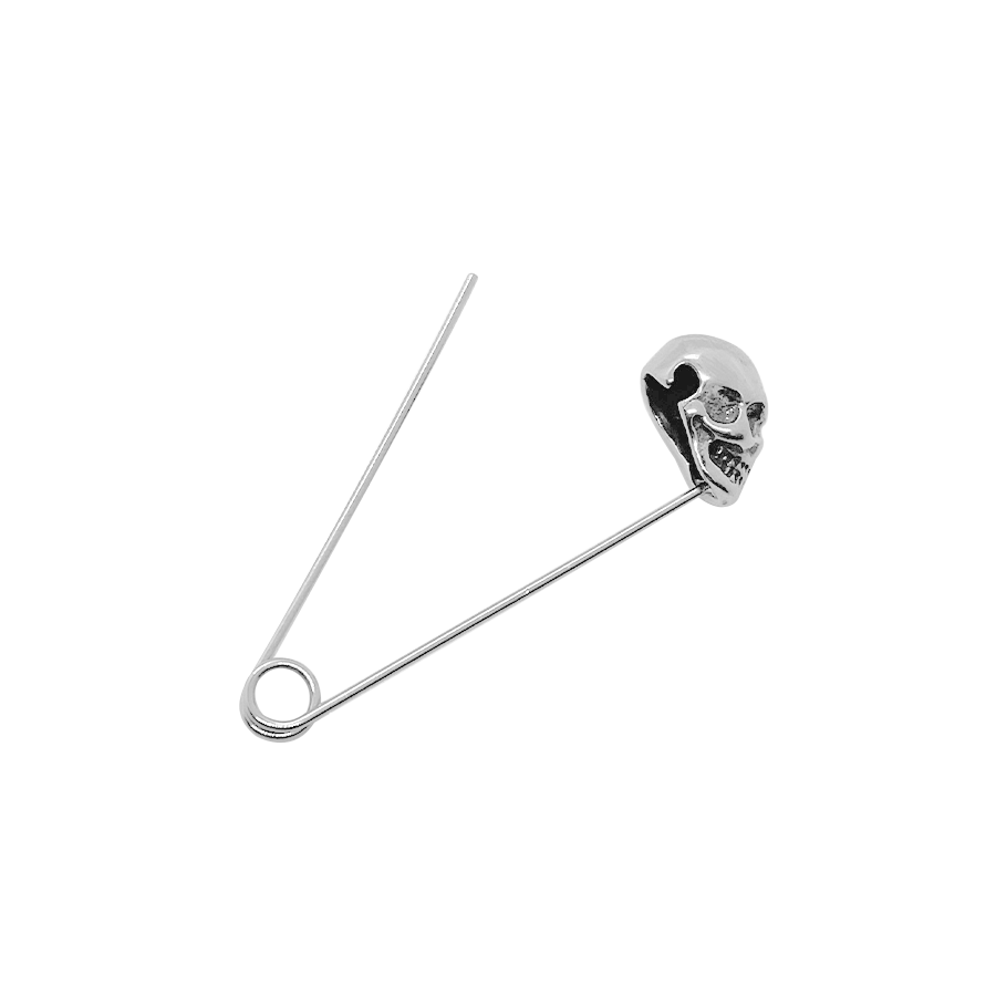 Skull Safety Pin Earrings