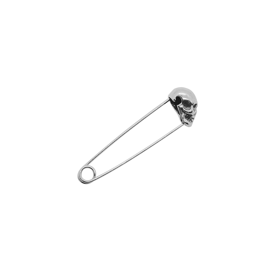 Skull Safety Pin Earrings