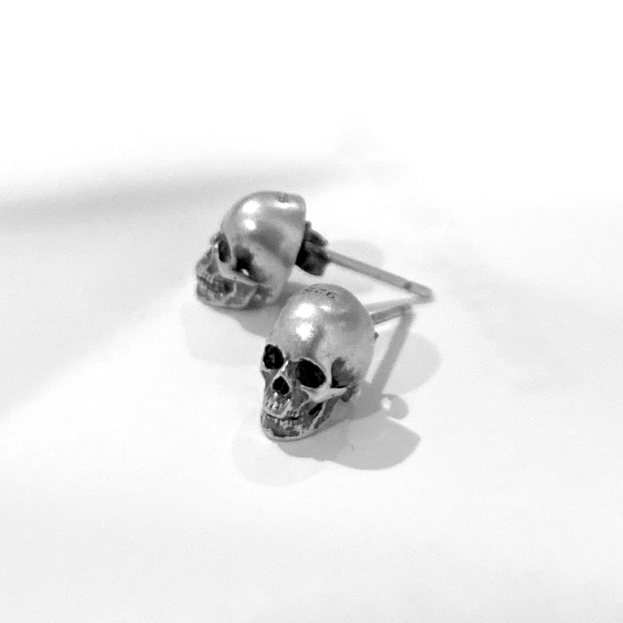 Sterling Silver Skull Studs Earrings