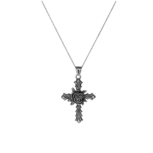 Blooming Cross Pendant with Chain