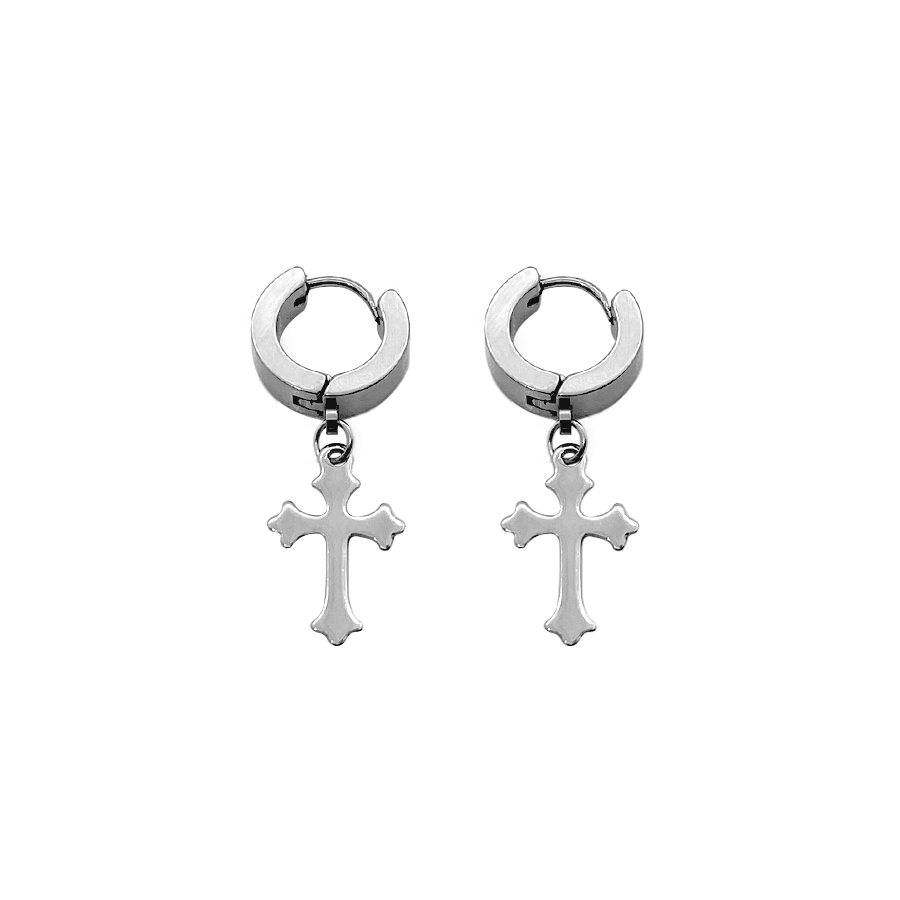 Fleur Cross Earrings