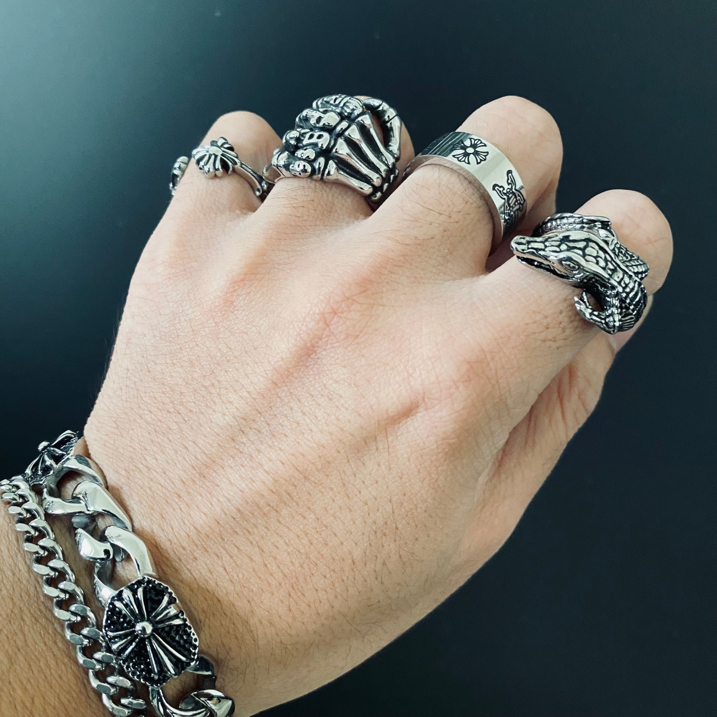 Skeletal Hand Ring
