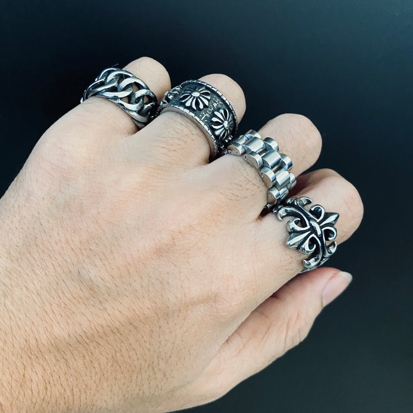 Mirror Fleur De Lis Ring