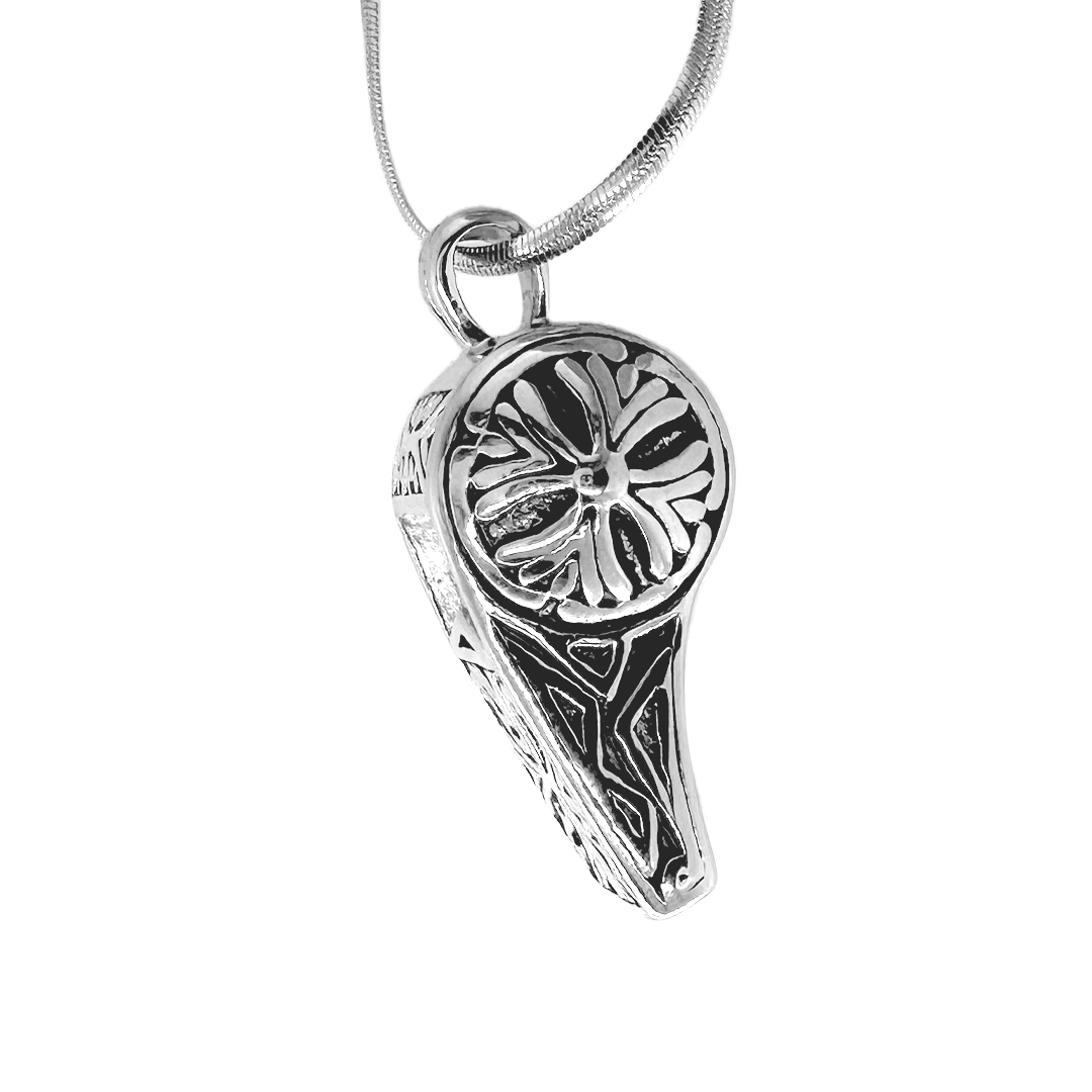 Fleur Whistle Pendant with Chain