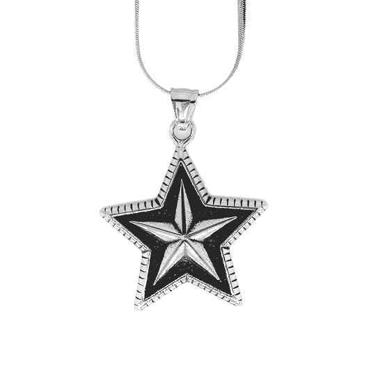 Star Disk Pendant with Chain