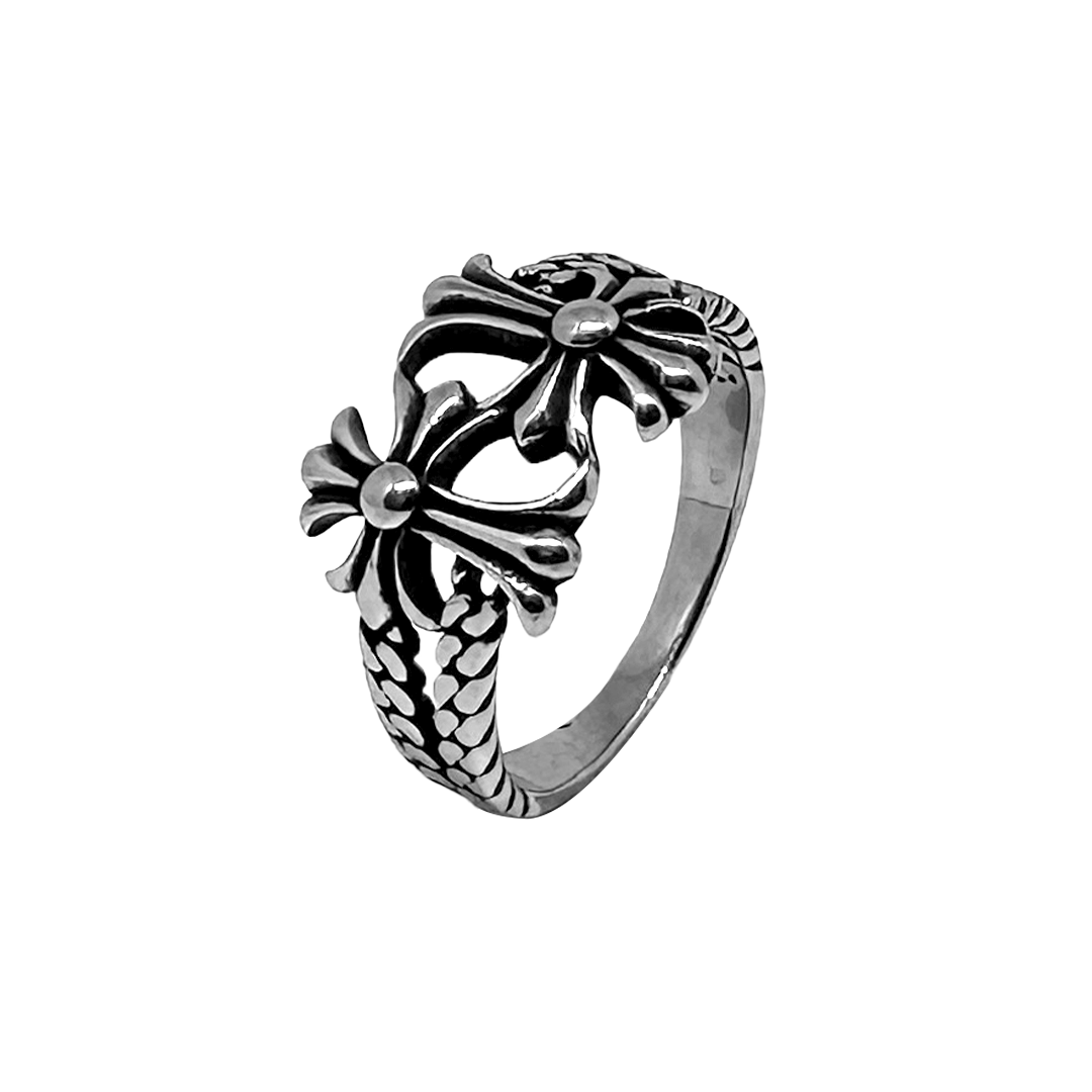 Double Cross Band Ring