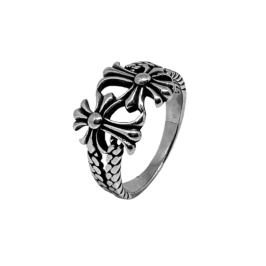 Double Cross Band Ring