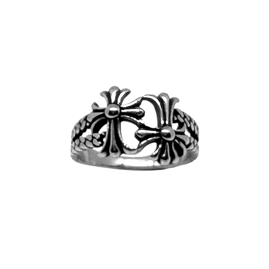 Double Cross Band Ring