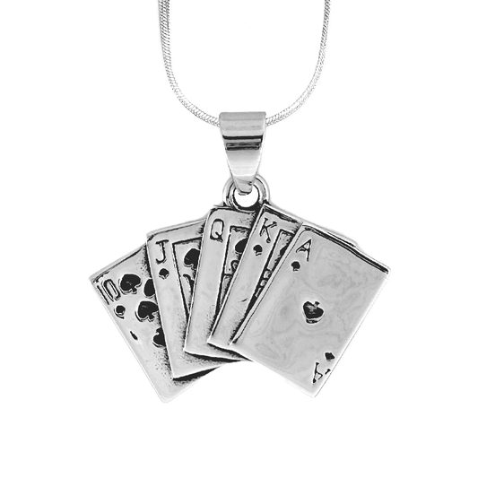 Straight Flush Pendant with Chain