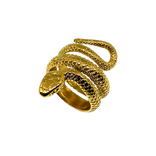 Gold Titanium Snake RIng