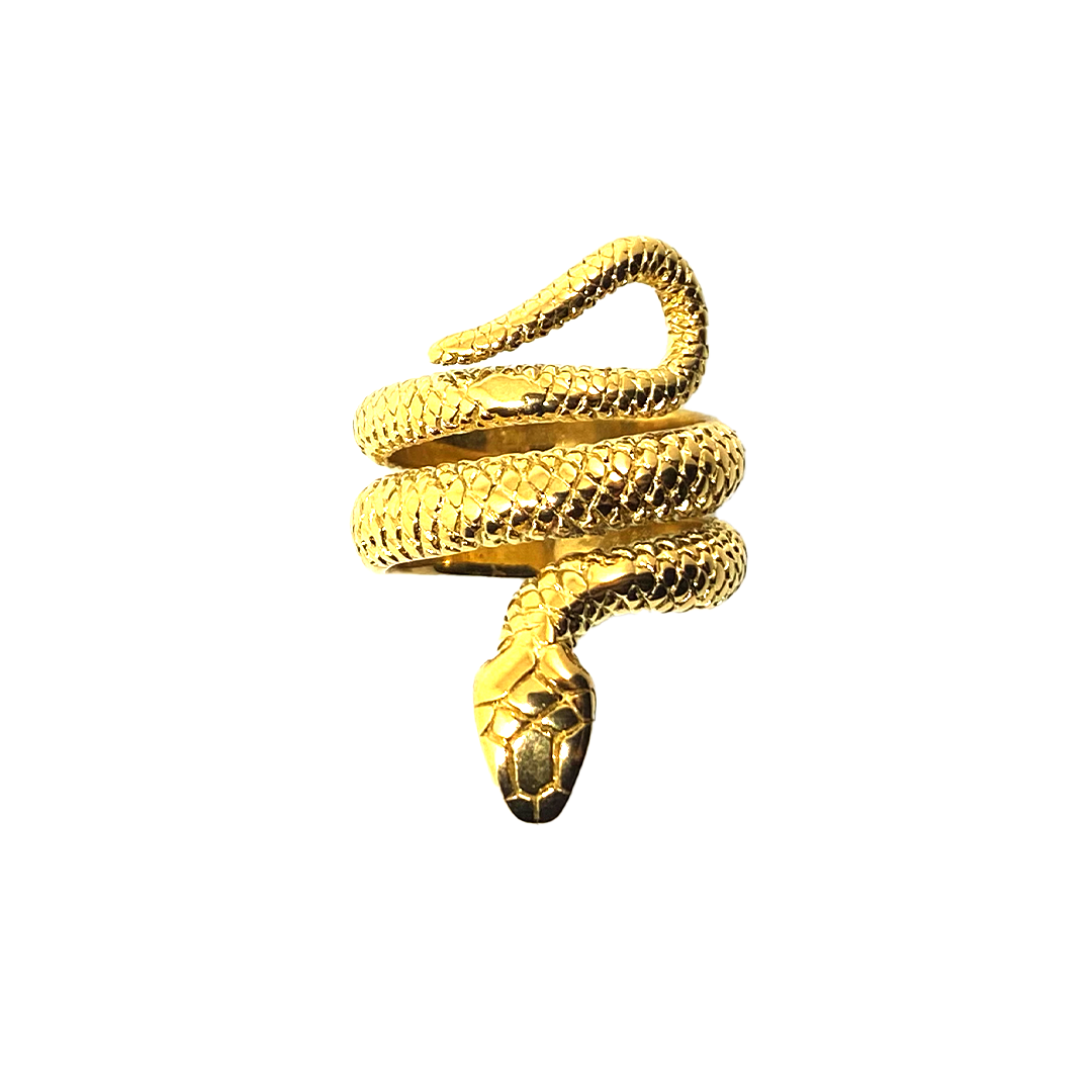 Gold Titanium Snake RIng