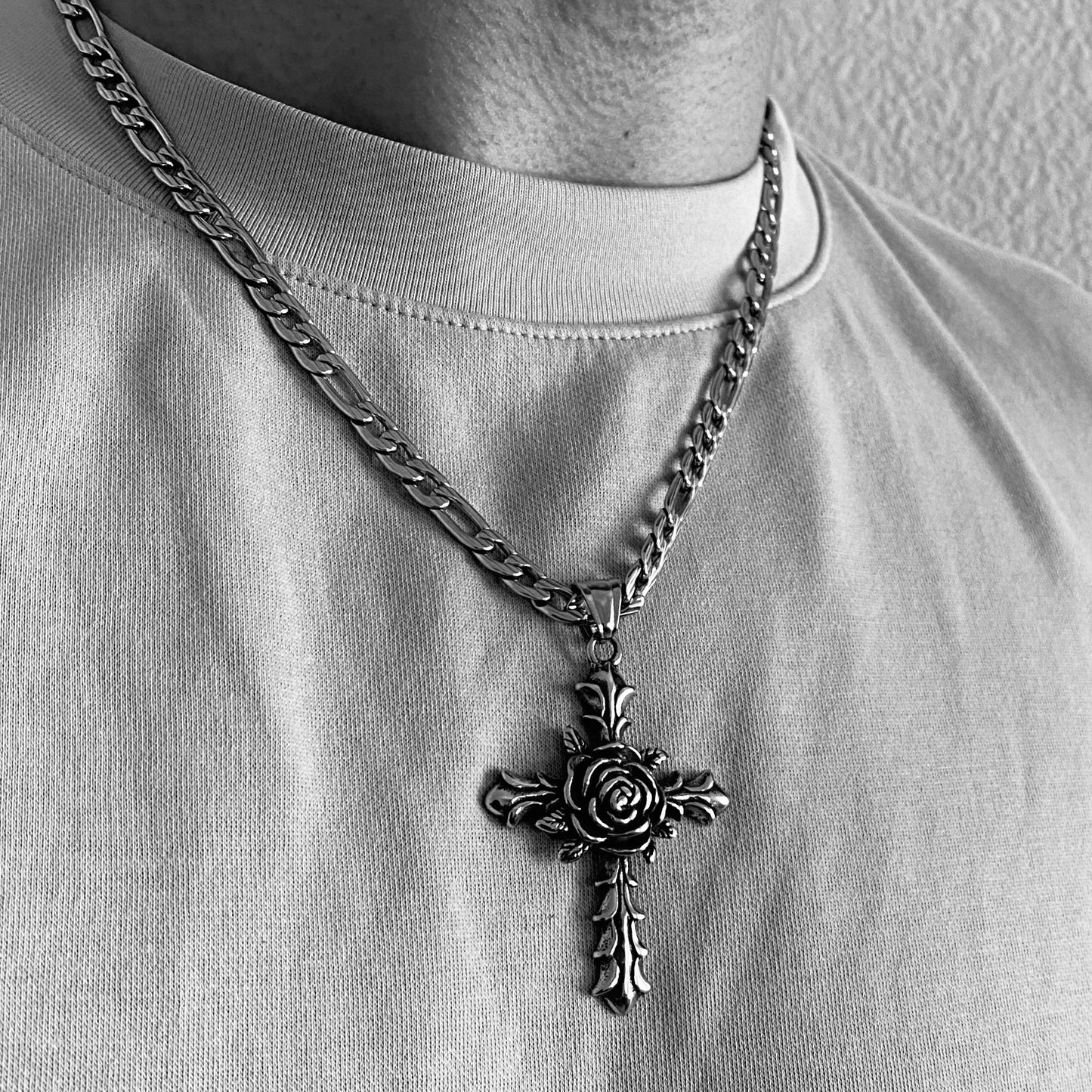 Blooming Cross Pendant with Chain