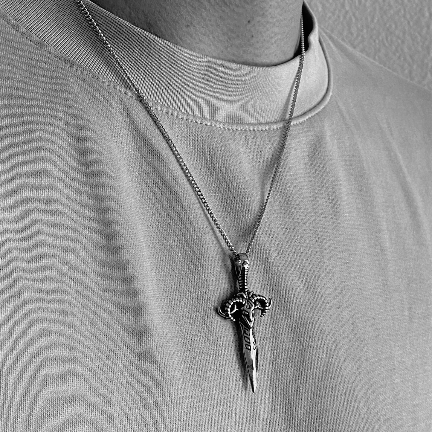 Goated Dagger Pendant with Chain